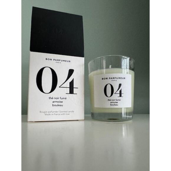 Bon Parfumeur Paris 04 Scented Candle Smoked Black Tea Mugwort Birch 2.4 oz- NEW - Picture 1 of 6